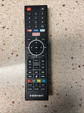 Element Black Remote with Red and Blue Streaming Buttons